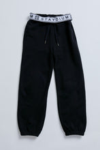 Load image into Gallery viewer, Staydium Logo Elastic Waist Sweatpants in Black