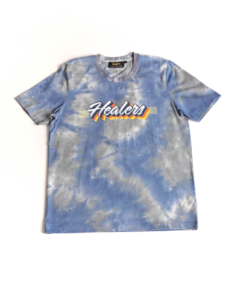 Healers X Staydium Tour T-shirt in Vintage Blue Tie Dye