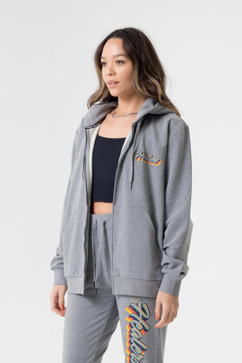 Healers x Staydium Zip Up Hoodie in Heather Grey
