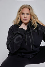 Load image into Gallery viewer, Staydium Patch Logo Fleece Zip Up Hoodie in Black