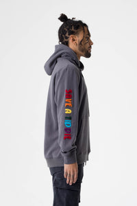 BTG x Staydium Terry Embroidered Hoodie in Charcoal