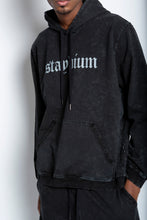 Load image into Gallery viewer, Black Mineral Wash Hoodie