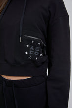 Load image into Gallery viewer, Staydium Cropped Hoodie in Black