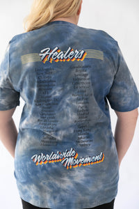 Healers X Staydium Tour T-shirt in Vintage Blue Tie Dye