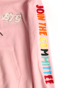 BTG x Staydium Terry Embroidered Hoodie in Pink