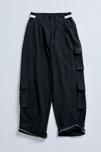 Load image into Gallery viewer, Staydium Black Wide-Leg Cargo Pants