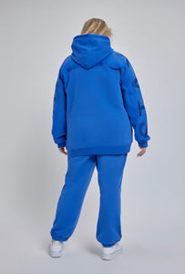 Staydium Patch Logo Fleece Zip Up Hoodie in Blue