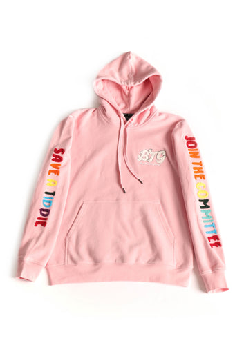 BTG x Staydium Terry Embroidered Hoodie in Pink